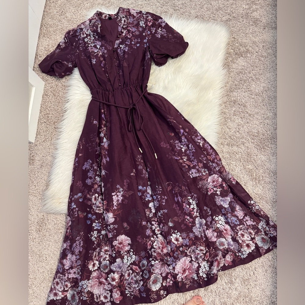 Forever New Plum Floral Maxi Dress - Picture 6 of 12